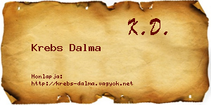 Krebs Dalma névjegykártya